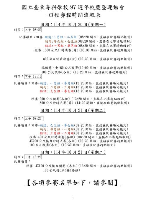 97週年校慶運動會田徑賽名單-1016版圖片