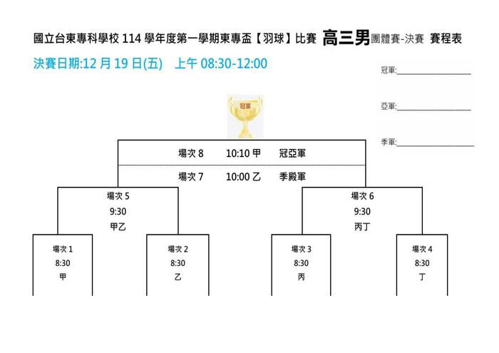 114-1【東專盃】羽球比賽賽程表-最新版本圖片